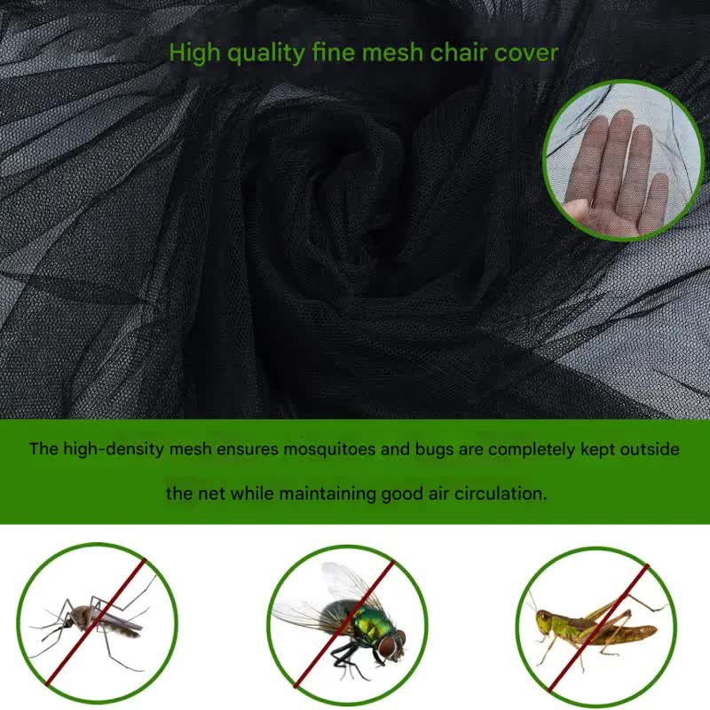 Portable Outdoor Chair Cover with Mosquito Net & Sun Canopy - UV & Water-Resistant Camping Shelter